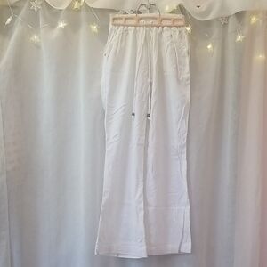 White Drawstring Pants